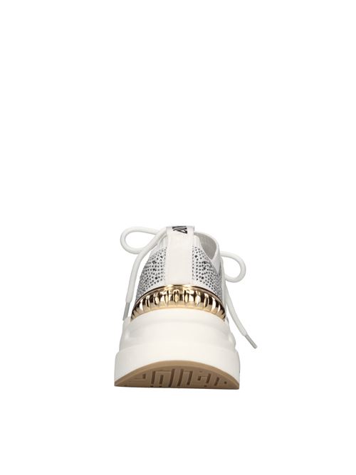Sneakers in pelle e tessuto EMANUELLE VEE | 421P-102-13-P003CPBIANCO